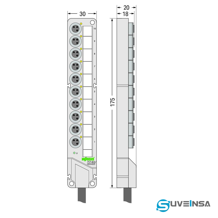 Concentrador De Conectores Para Sensores M Suveinsa